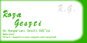 roza geszti business card